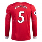 Camisetas De Futbol Manchester United Harry Maguire 5 Primera Equipación Manga Larga 2021-22..